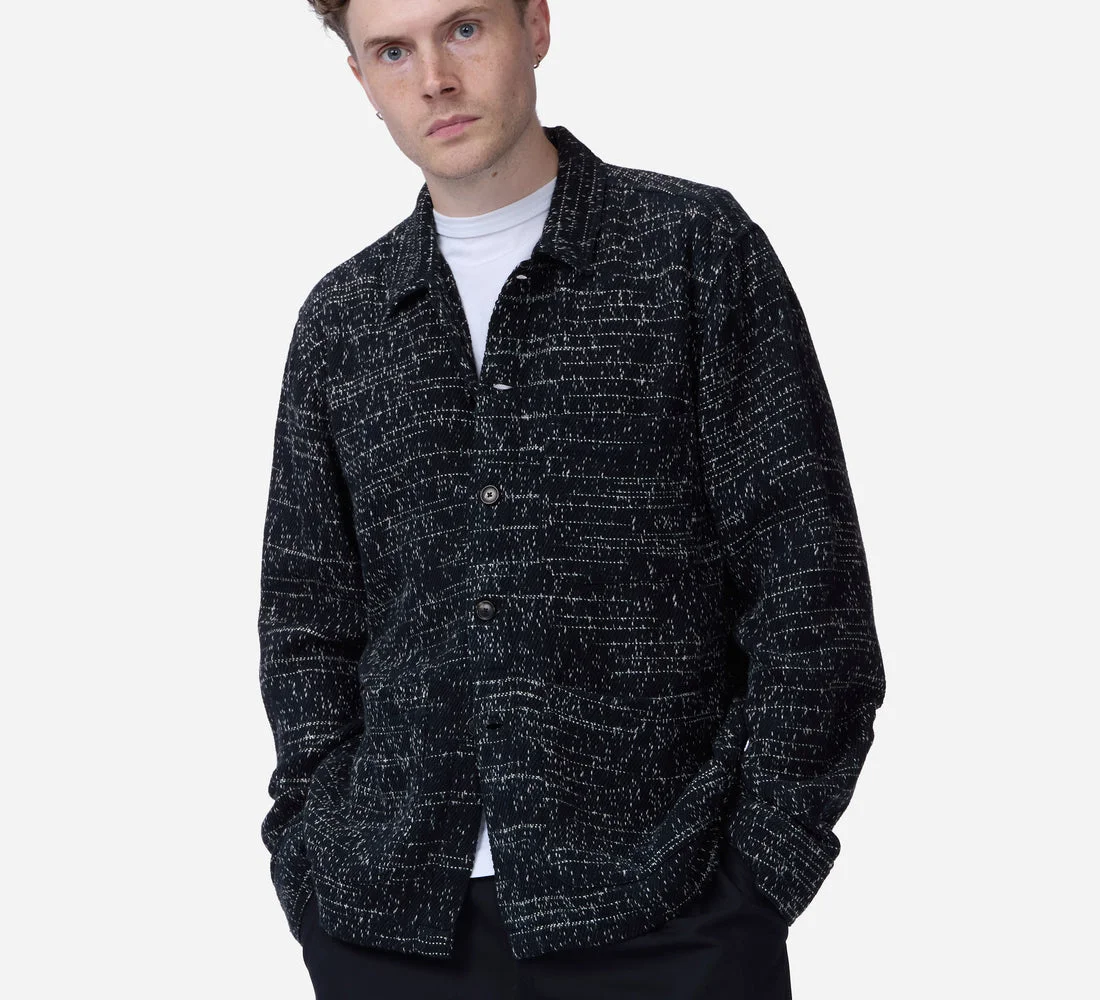 Shop Jacket ~ Navy/White "Kantha" - 1