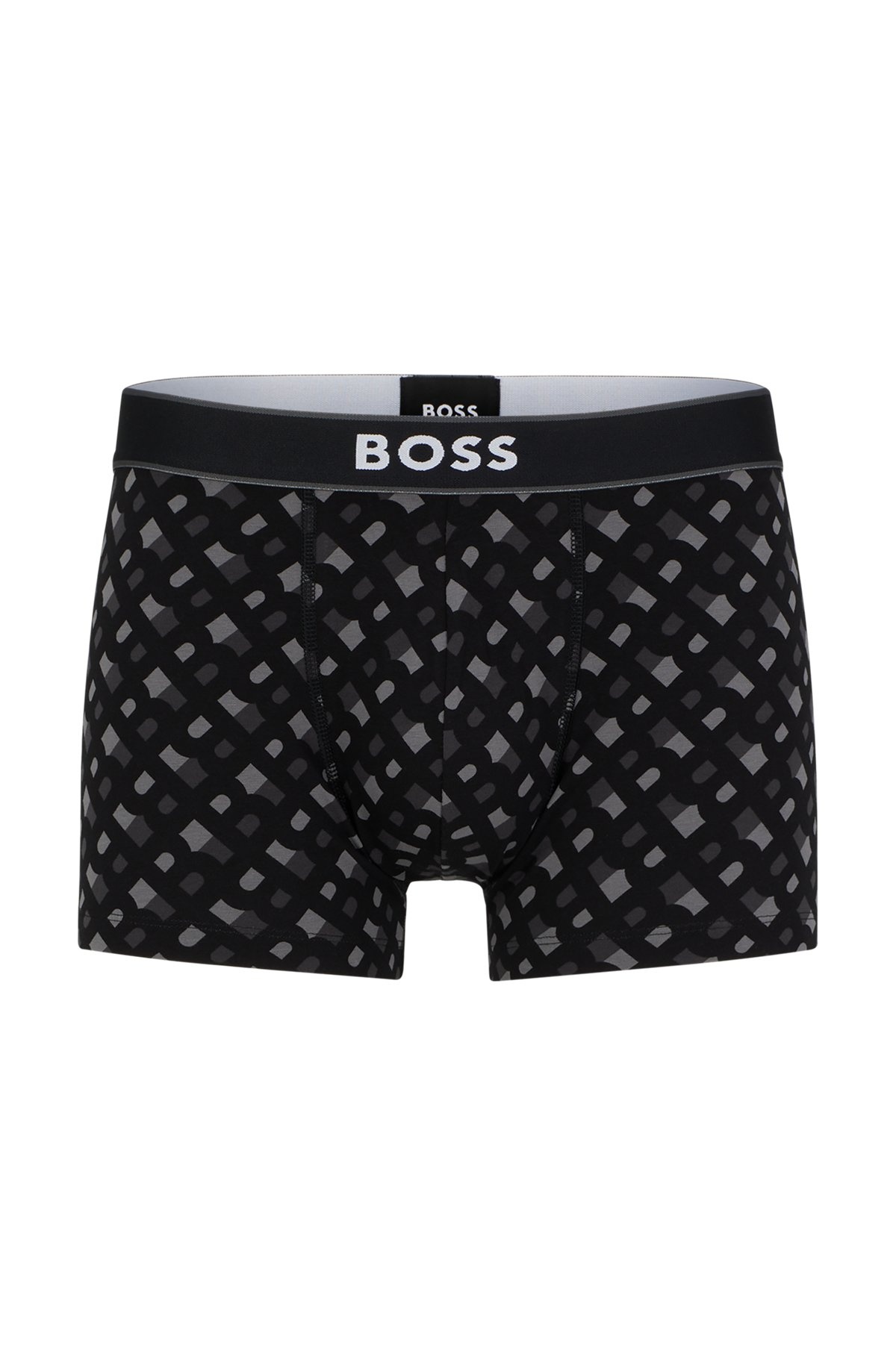 STRETCH-COTTON TRUNKS WITH SIGNATURE LOGO WAISTBAND - 1