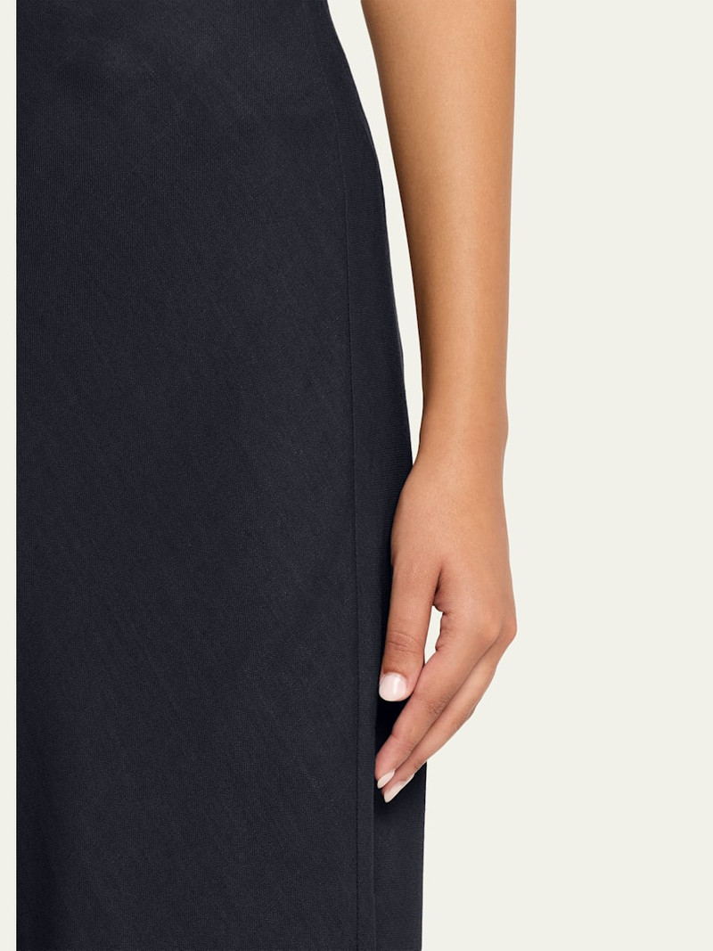 Stretch Linen Pull-On Maxi Skirt 5