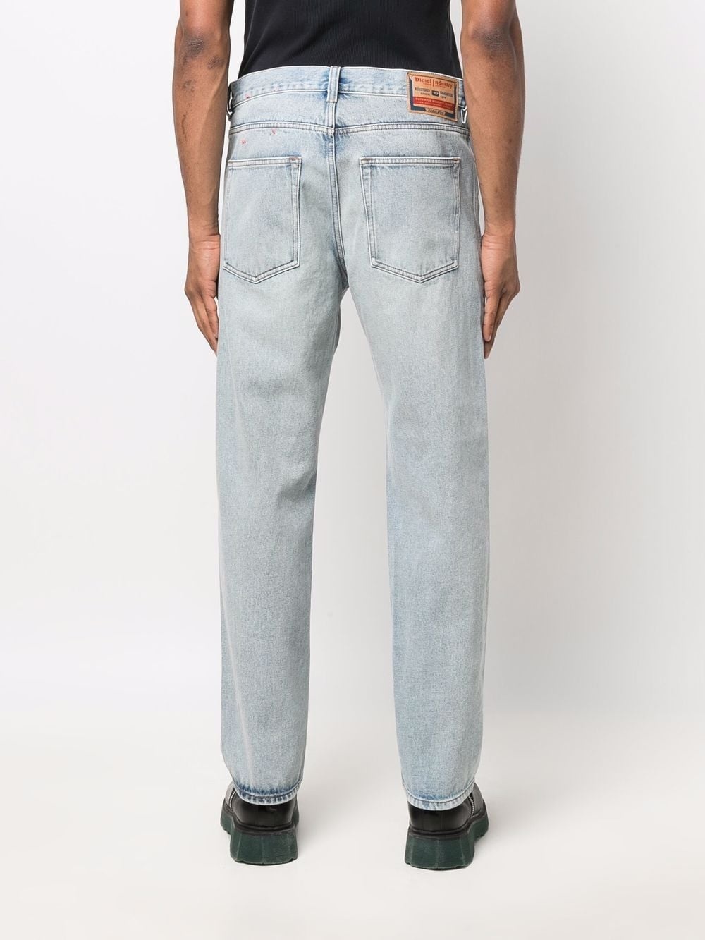 logo-patch straight-leg jeans - 4