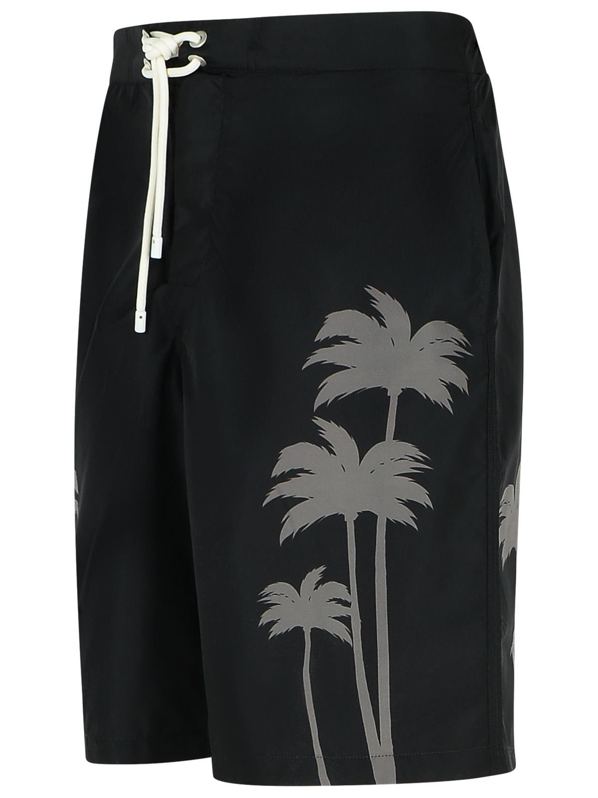 Palm Angels 'Palms' Black Polyester Swimsuit Men - 2