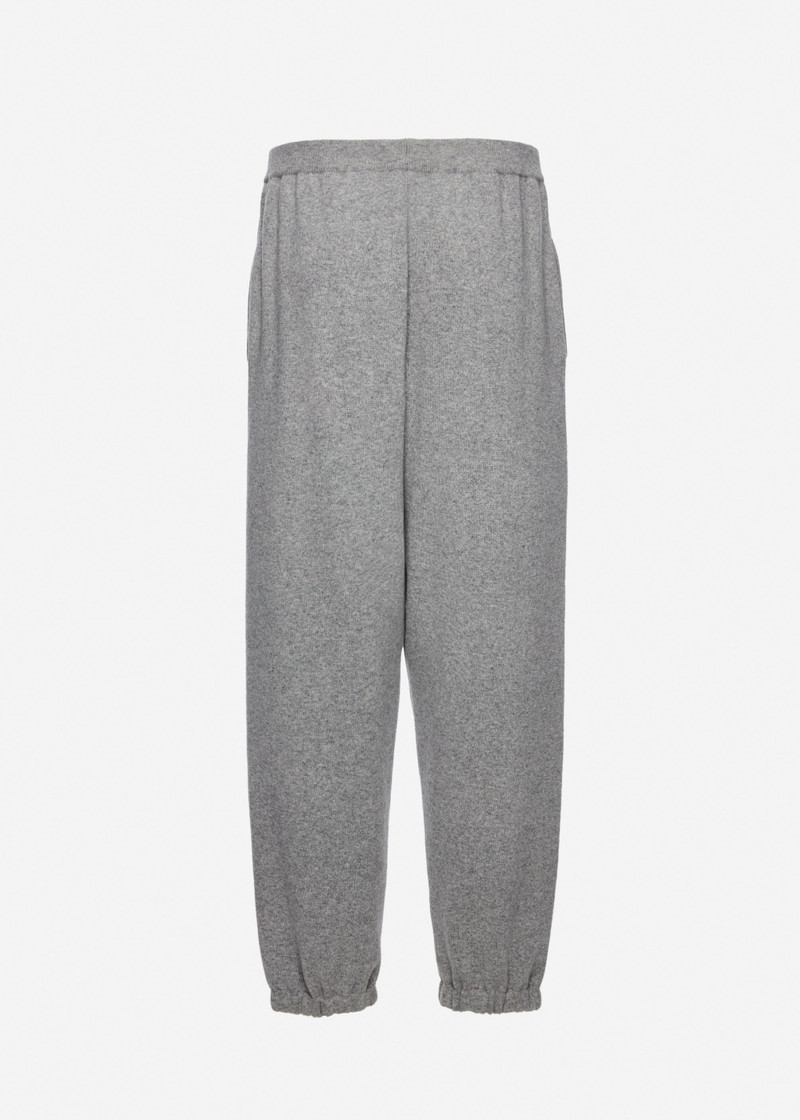 Cashmere and cotton joggers in grey 2