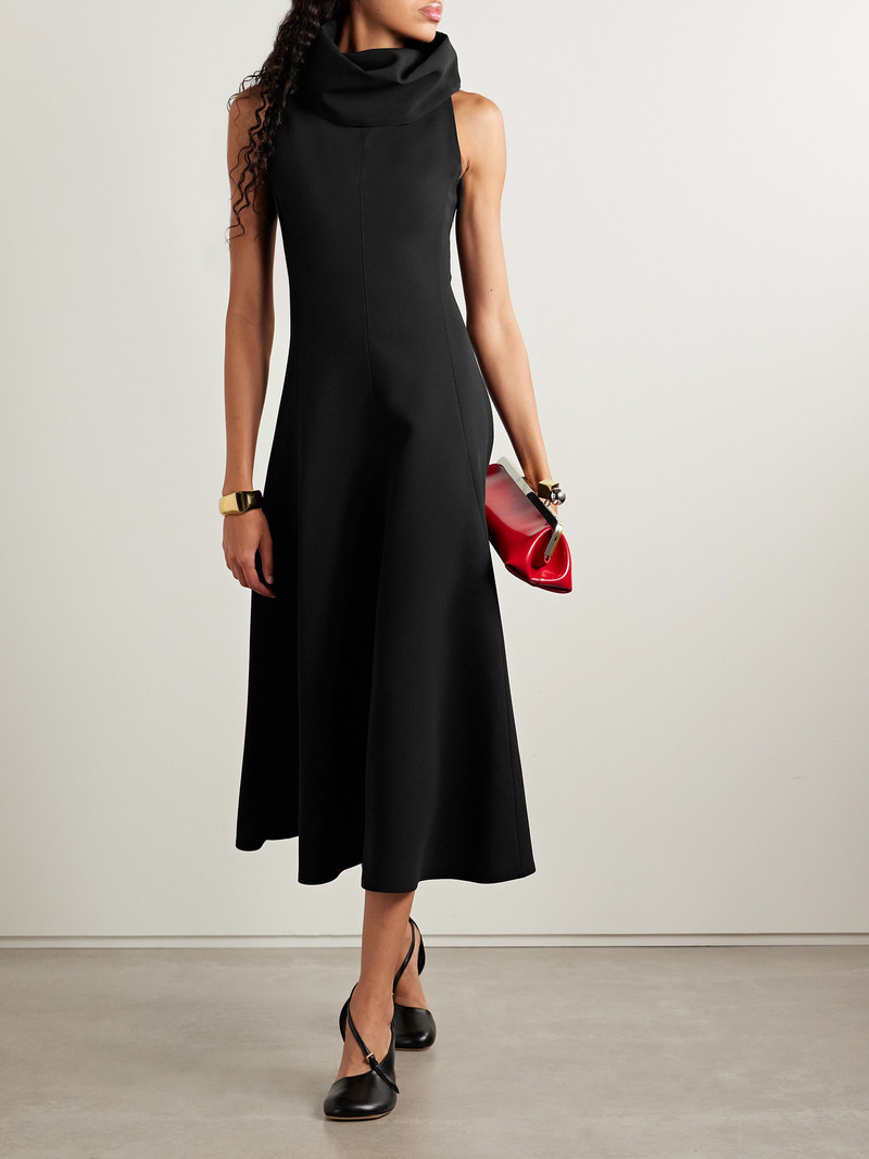 JACQUEMUS Draped Crepe Midi Dress outlook