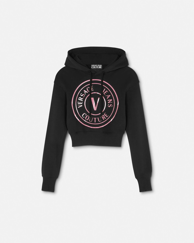 V-Emblem Crop Hoodie 1