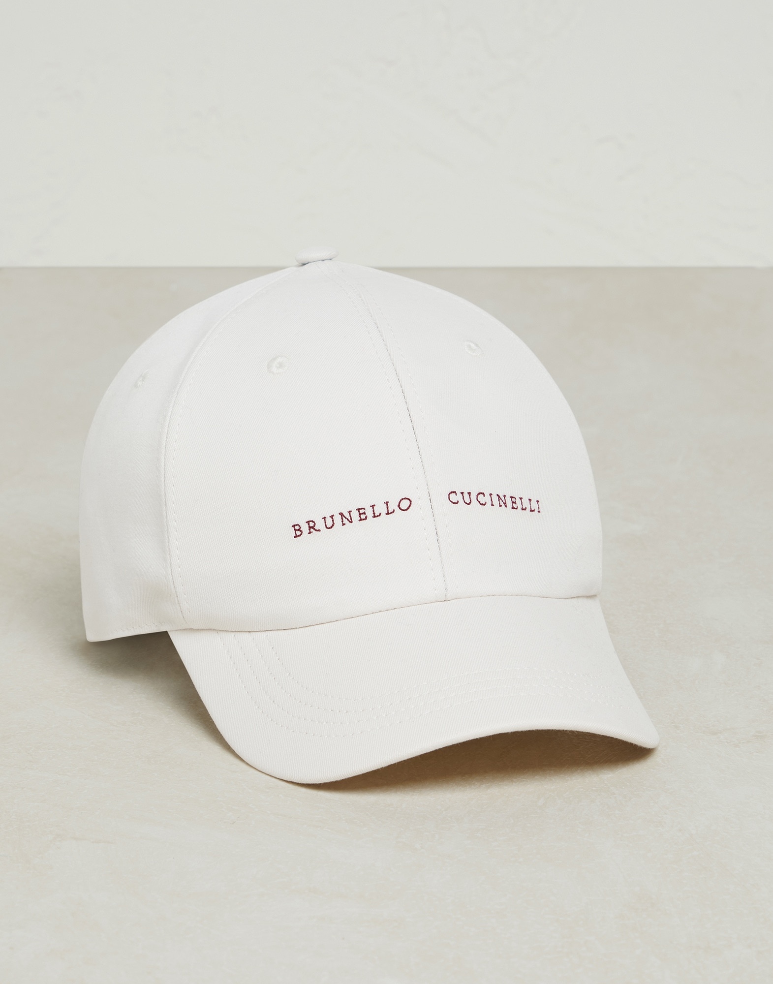 Baseball cap in twisted cotton gabardine with embroidery - 1