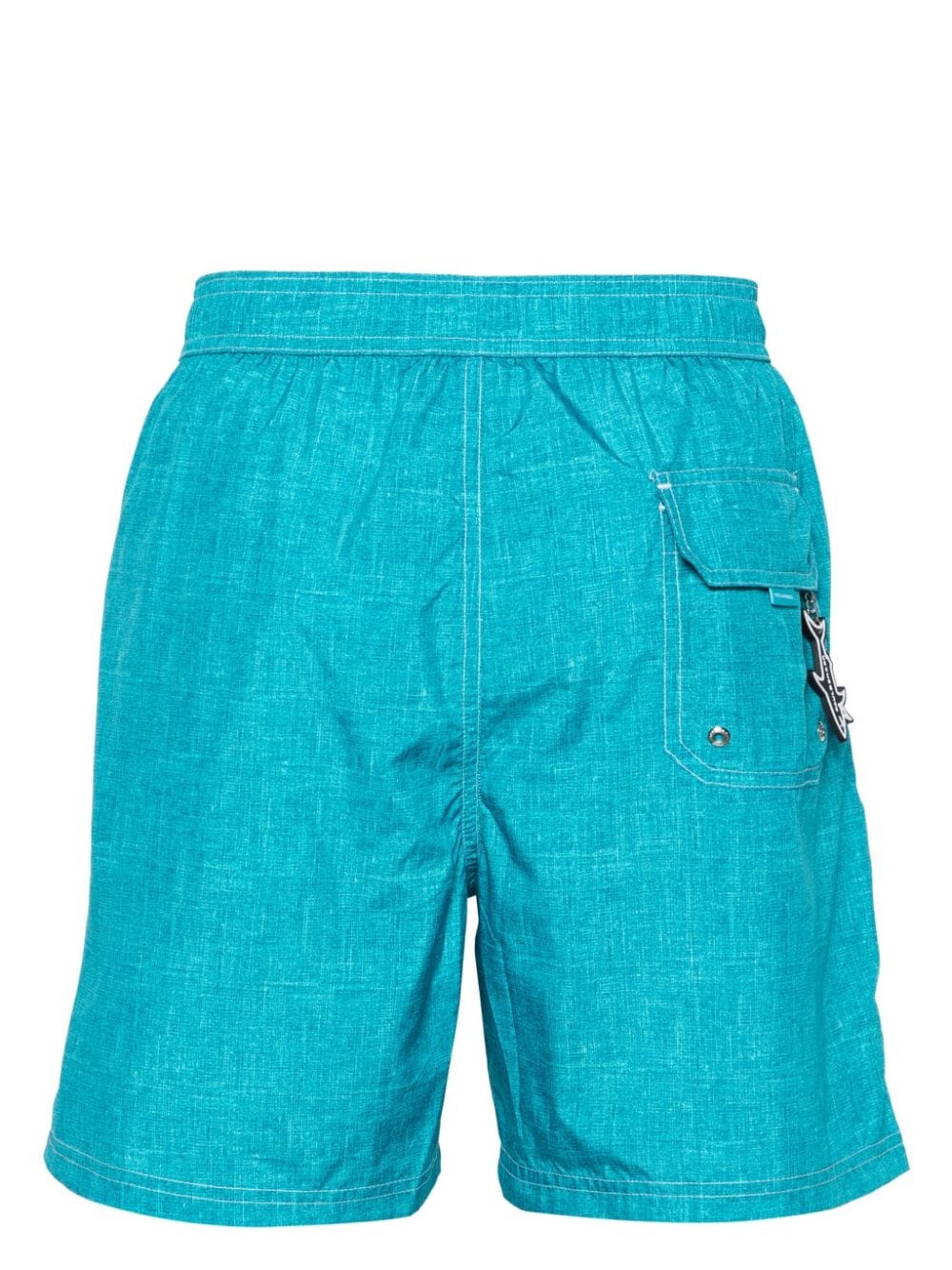 shark-charm textil-print swim shorts - 2