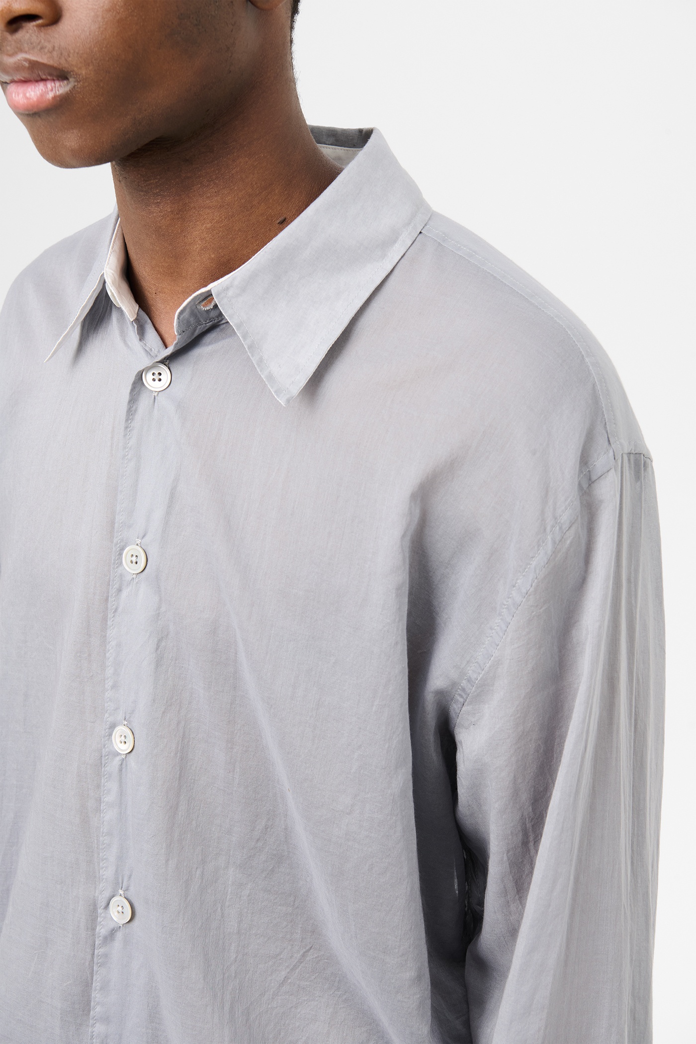 Beyond Shirt Ice Cold Grey Cloudy Cotton - 4