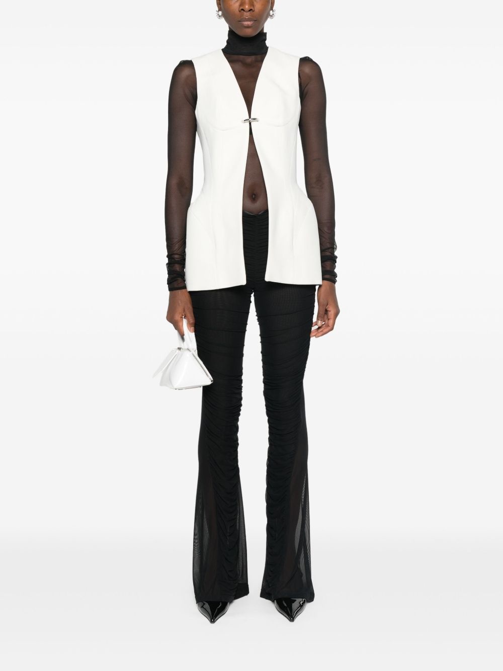 corseted pierced vest - 2