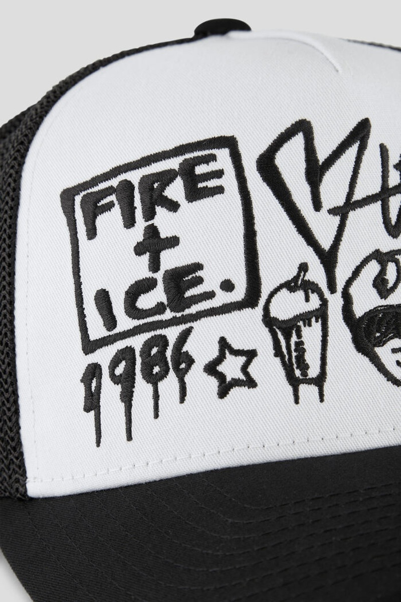 Skyler Cap in Black/White 3