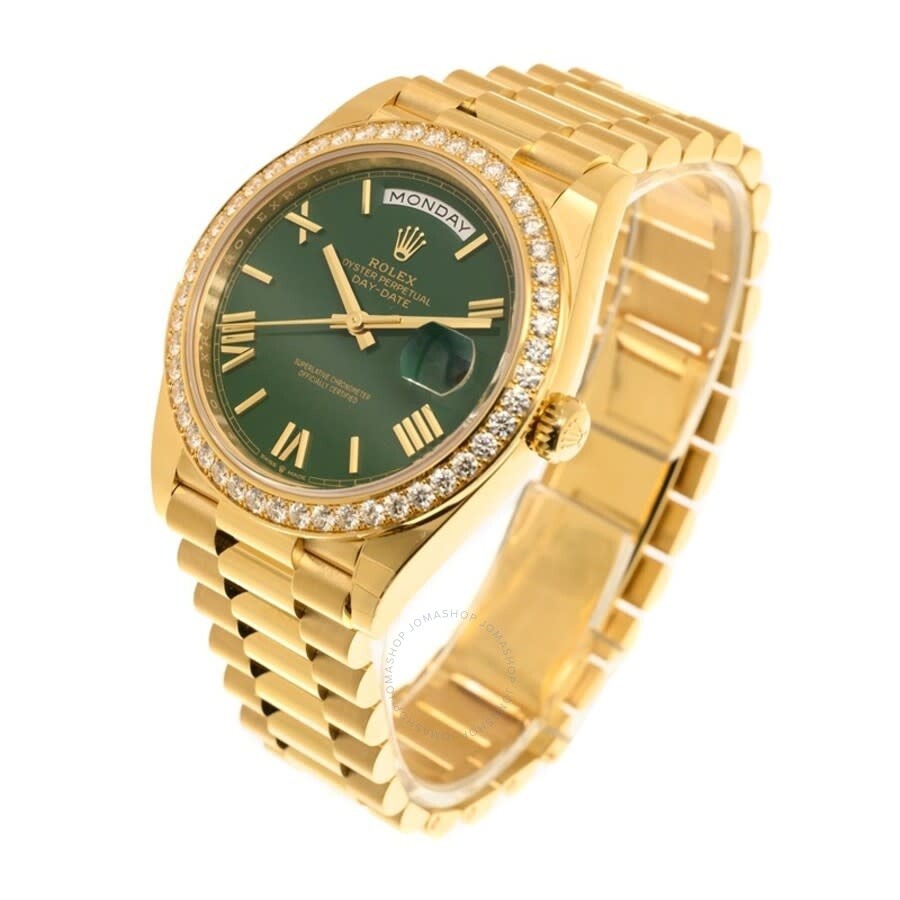Rolex Day-Date 40 Automatic Green Dial Men's 18kt Yellow Gold President Watch M228348rbr-0040 - 4