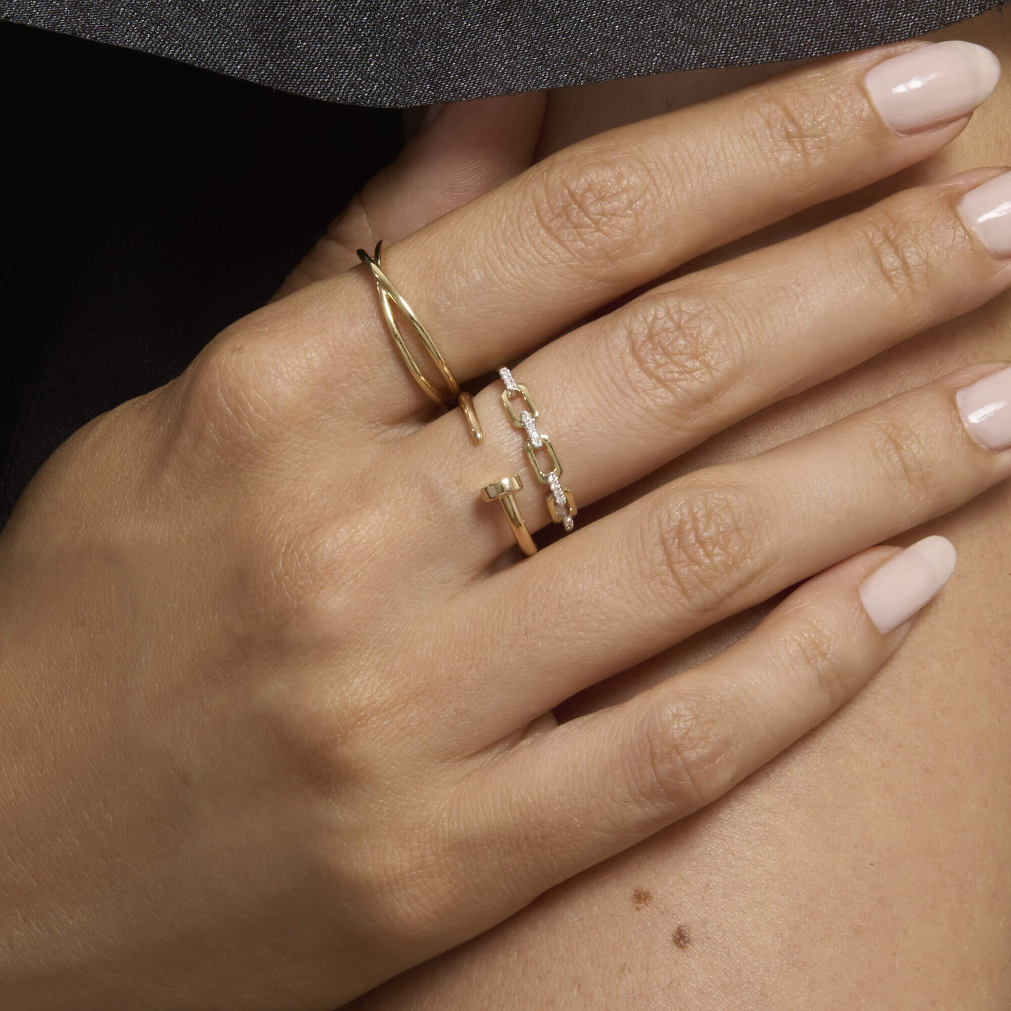 Golden Nail Ring - 6