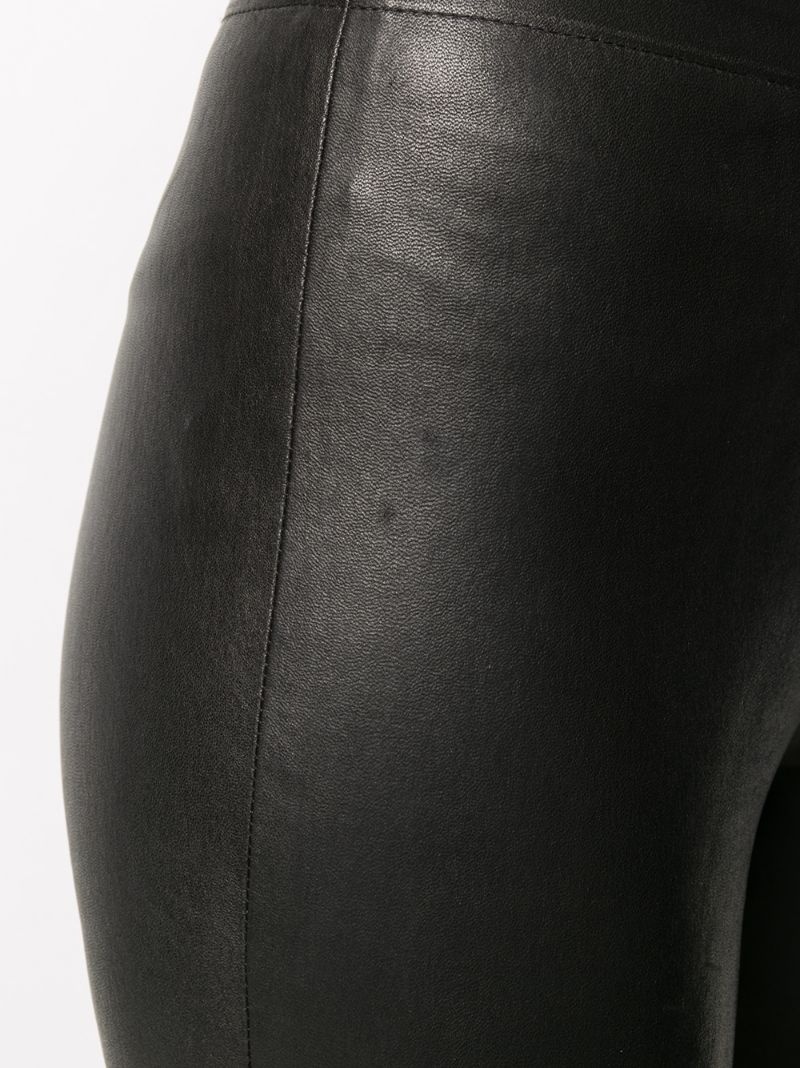 lambskin fitted leggings - 5