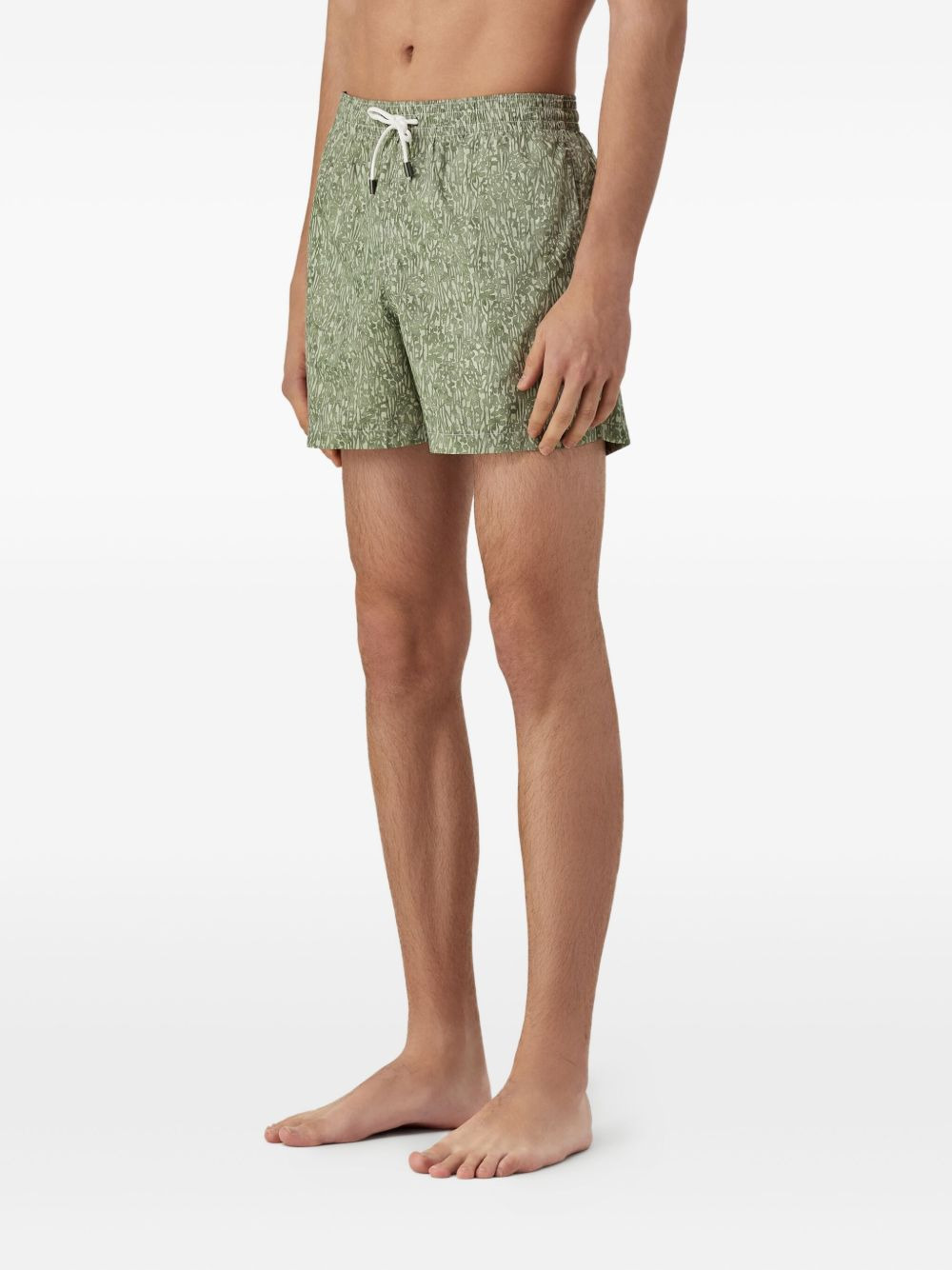 printed drawstring swim shorts - 3