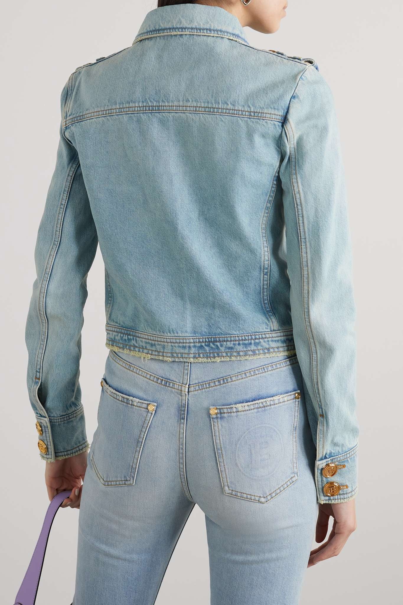 Distressed denim jacket - 3