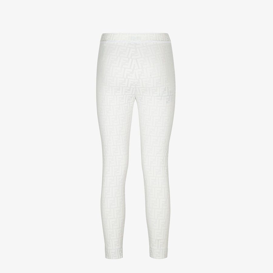White tech fabric leggings - 2