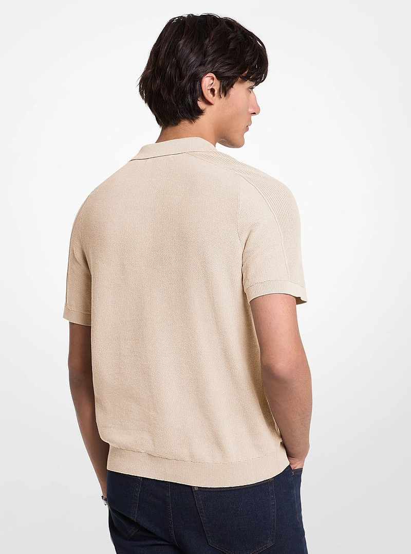 MICHAEL KORS Cotton Mouliné Polo Shirt outlook