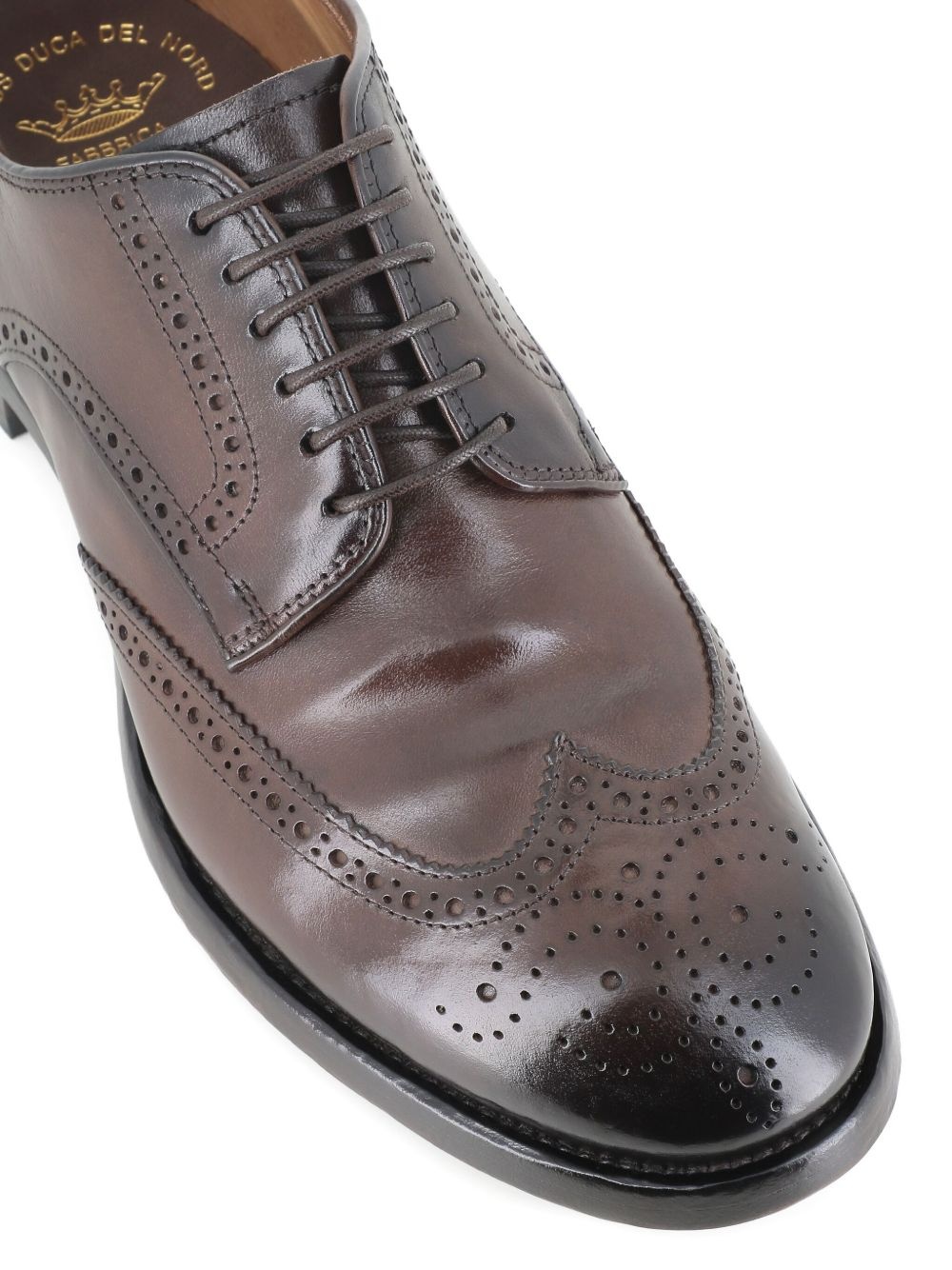 perforated leather shoes - 5