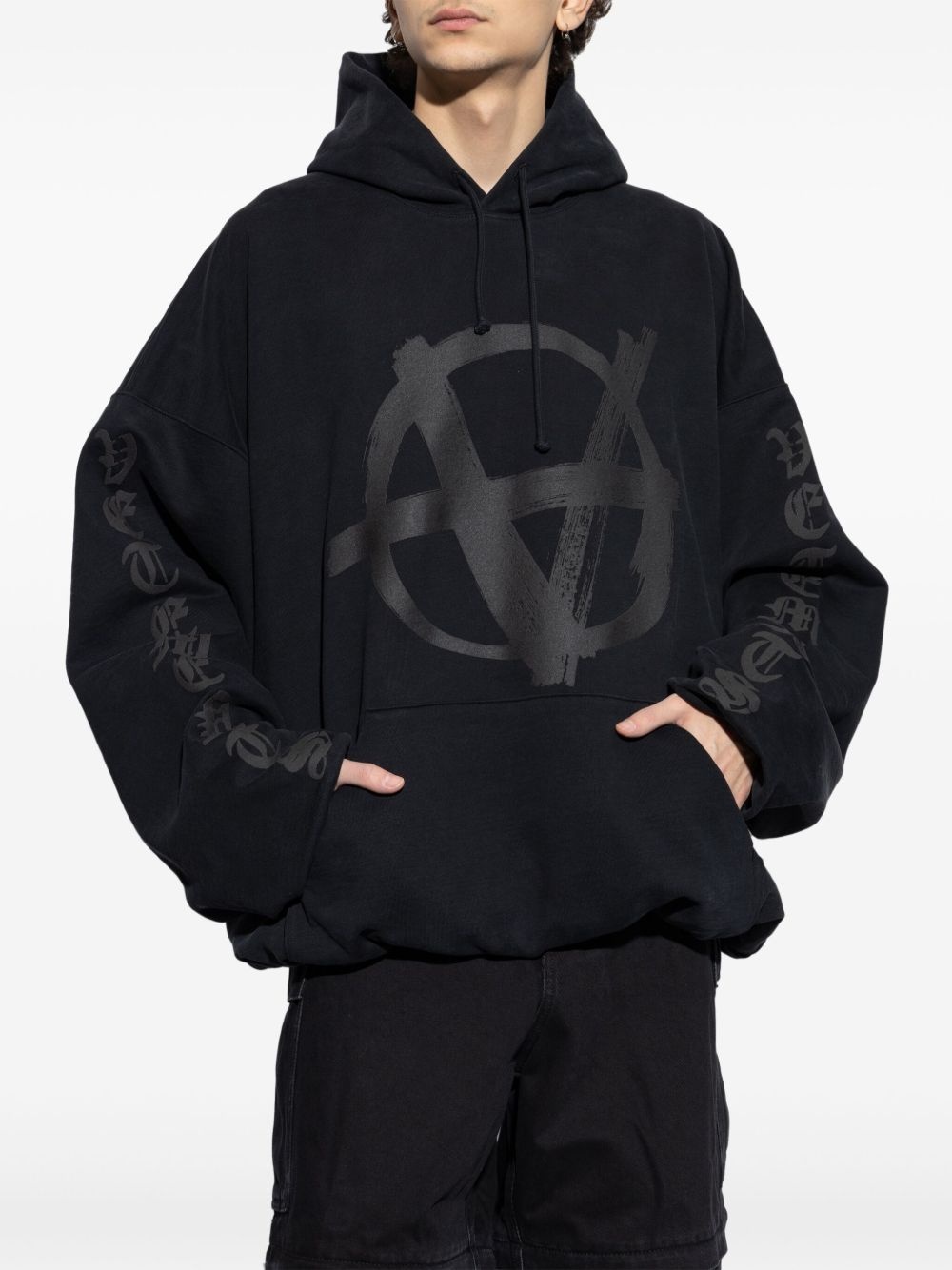 logo-print hoodie - 3