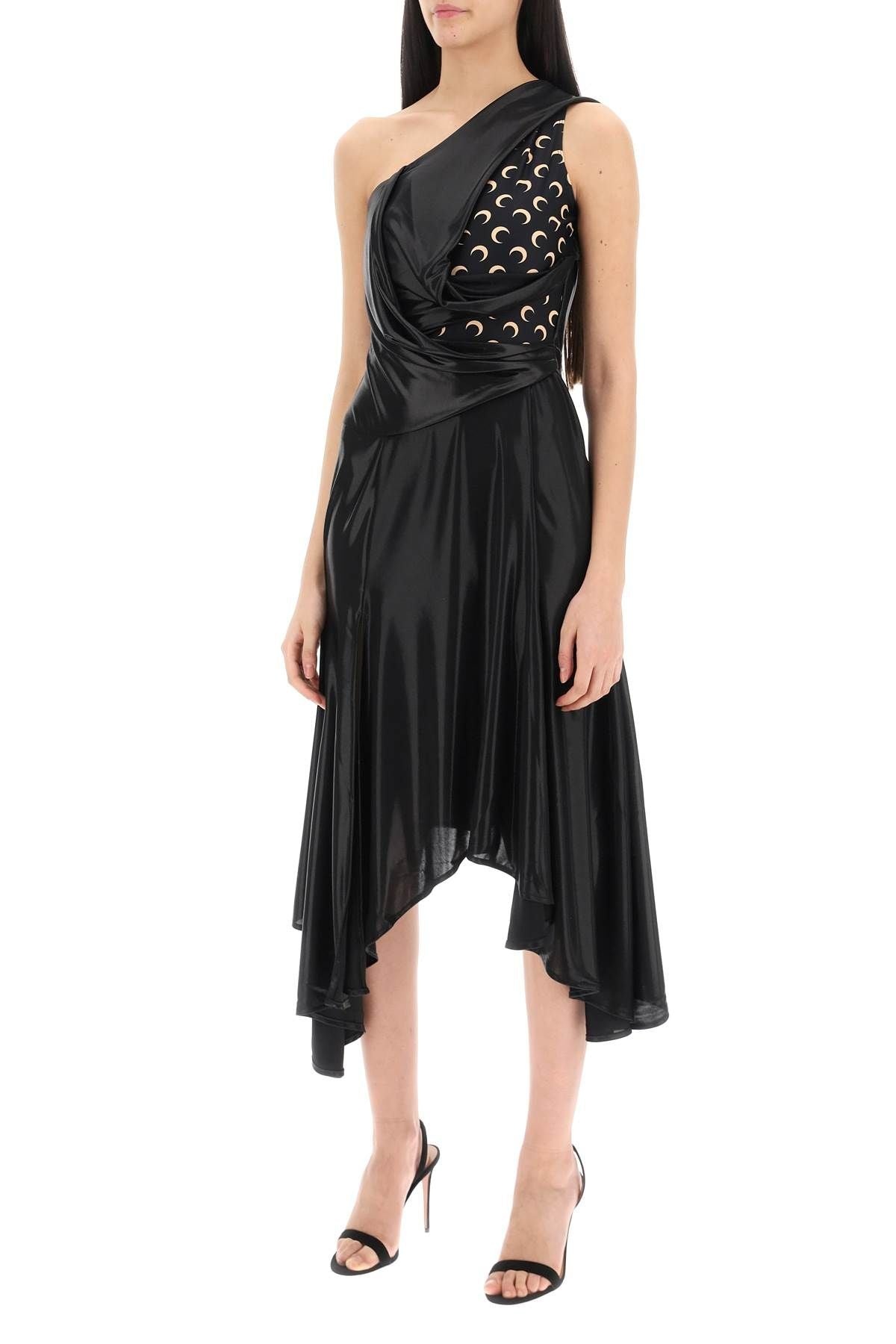 ASYMMETRICAL DRESS IN REGENERATED JERSEY - 5