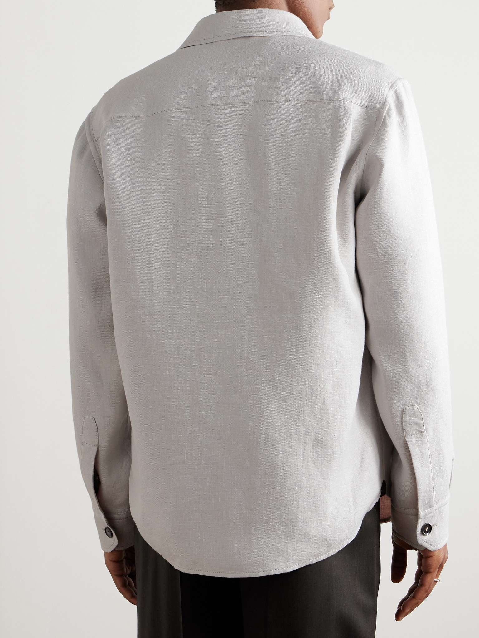 Linen-Blend Twill Overshirt - 4