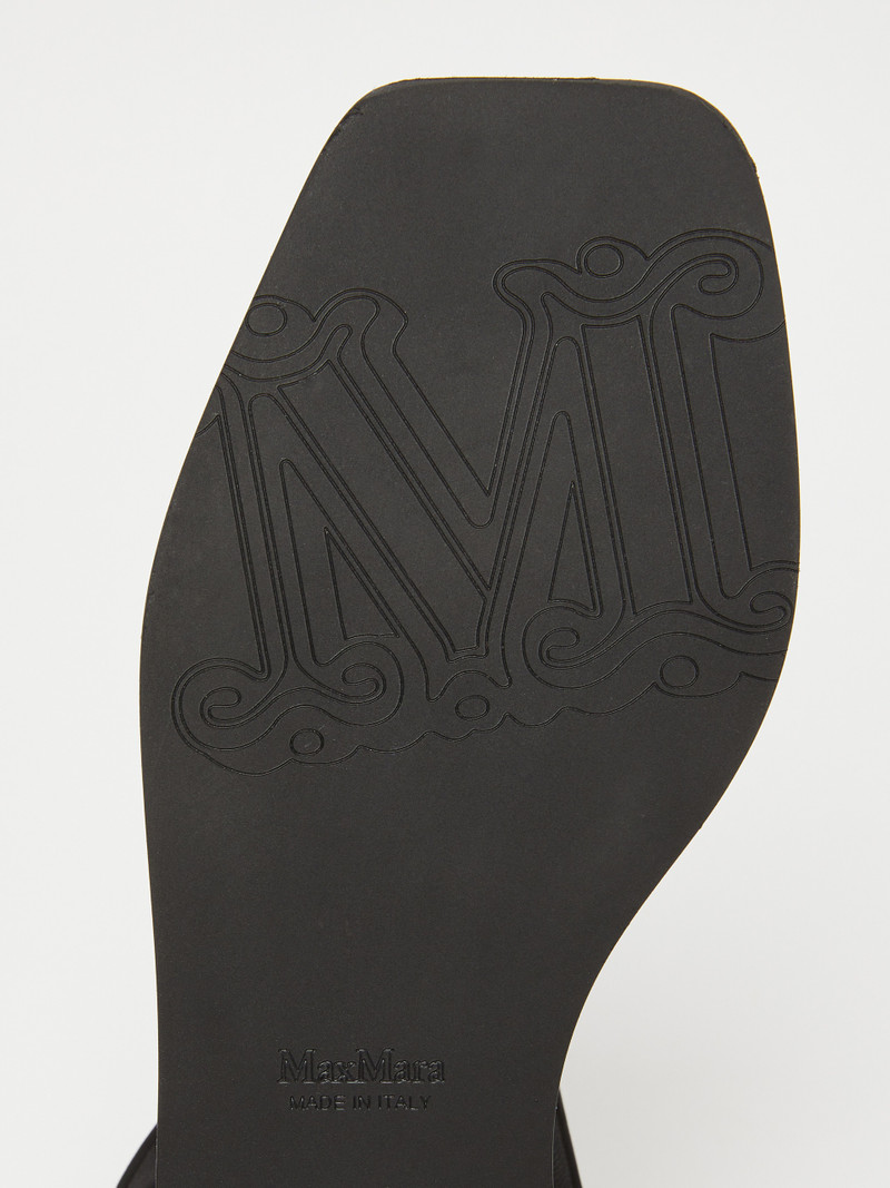 VELAFLAT Flat leather sandals 5
