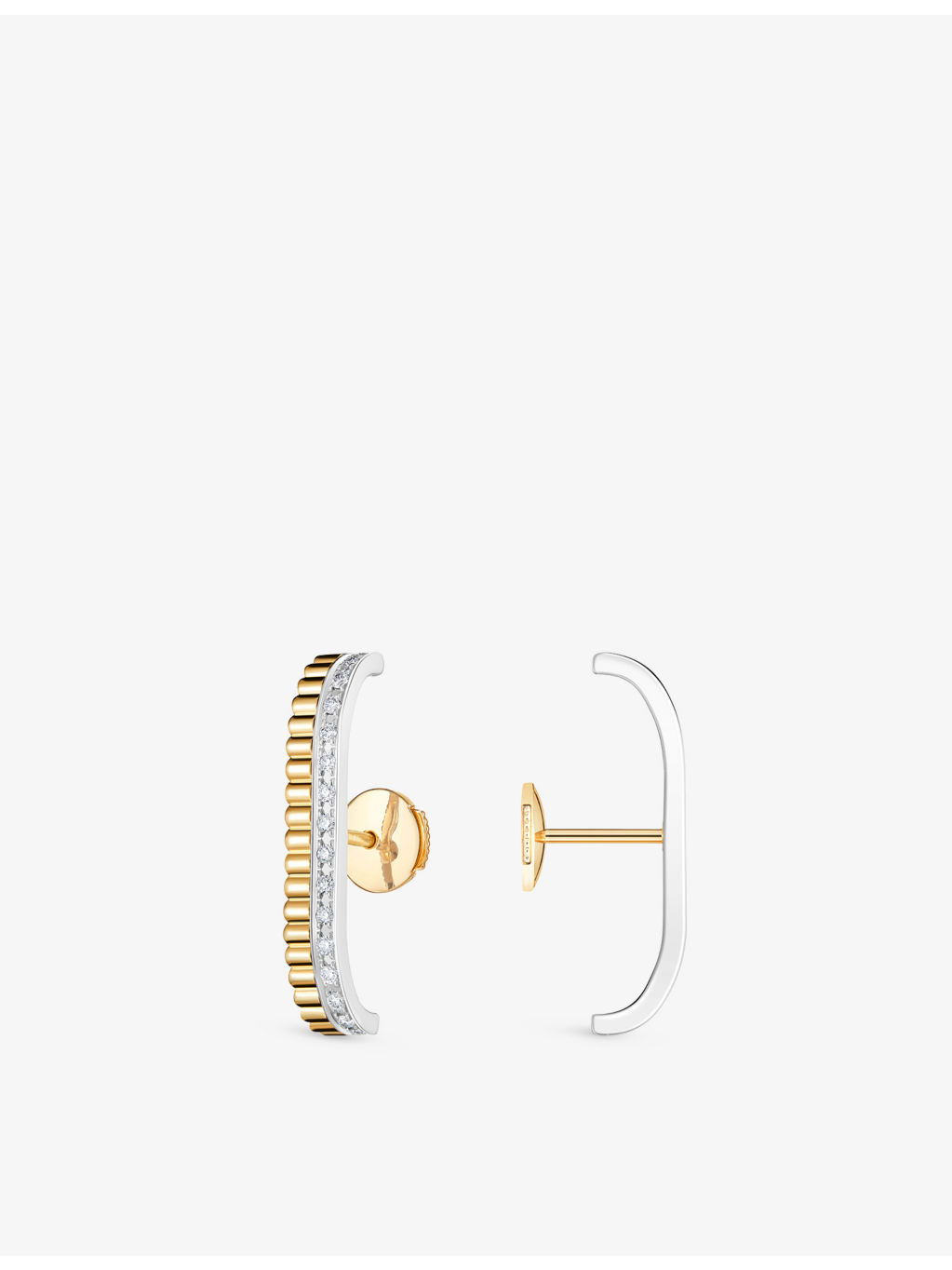 Quatre Radiant Edition 18ct Yellow, White Gold And 0.26ct Diamond Stud Earrings - 4