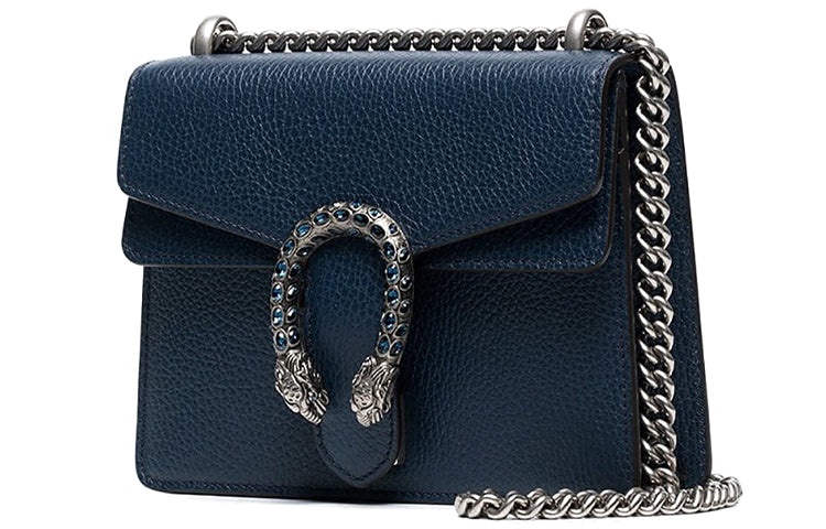 (WMNS) Gucci Dionysus Chain Crossbody Bag Single Shoulder Bag Blue 421970-CAOGN-8205 - 2