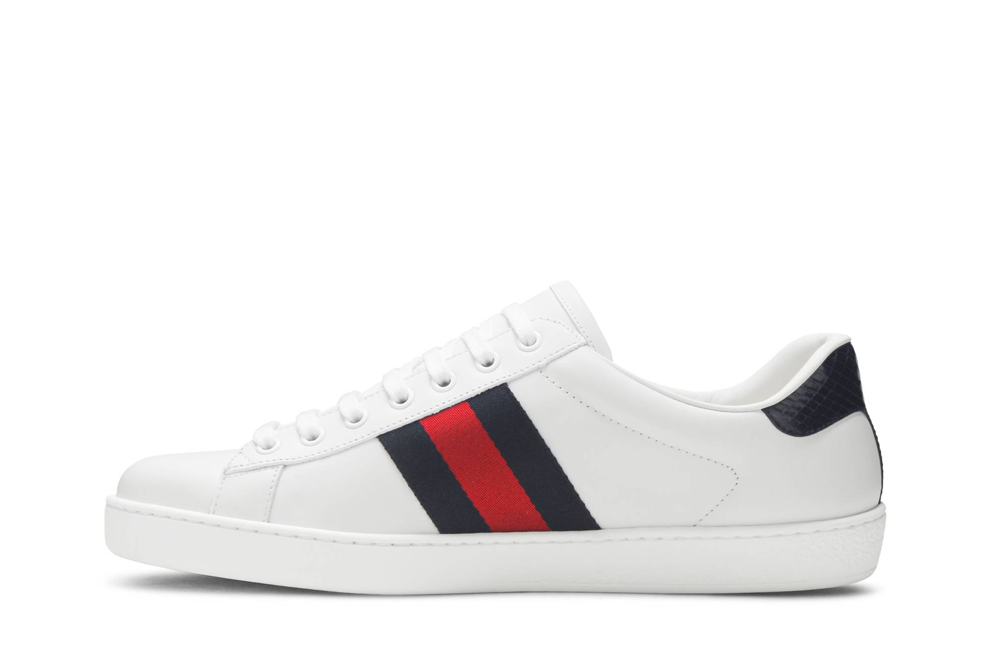 Gucci Ace Leather 'White Blue' - 3