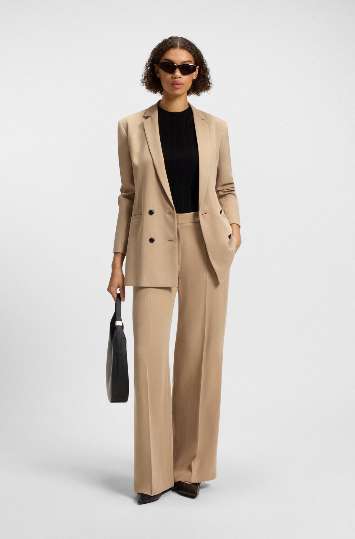 RELAXED-FIT BLAZER WITH DOUBLE-BREASTED CLOSURE - 3