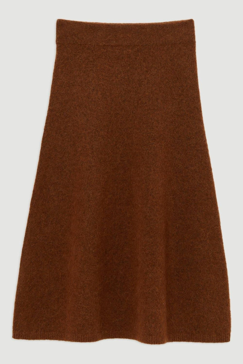 Petite Alpaca Wool Fluffy Full Knit Skirt 4