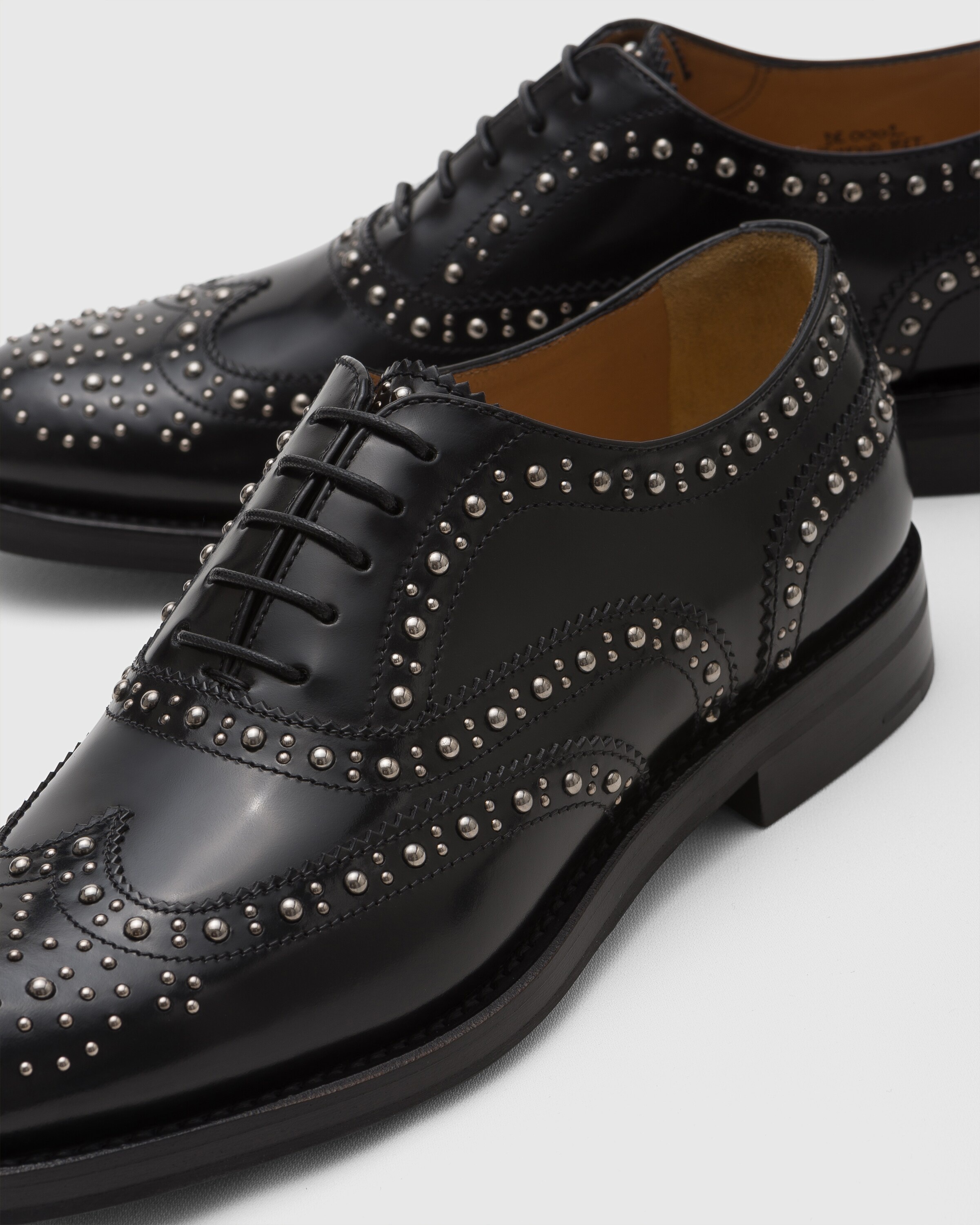 Polished Binder Oxford Brogue with Studs - 3