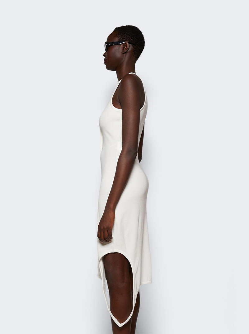Reversed Rib Knit Long Dress Heritage White 4