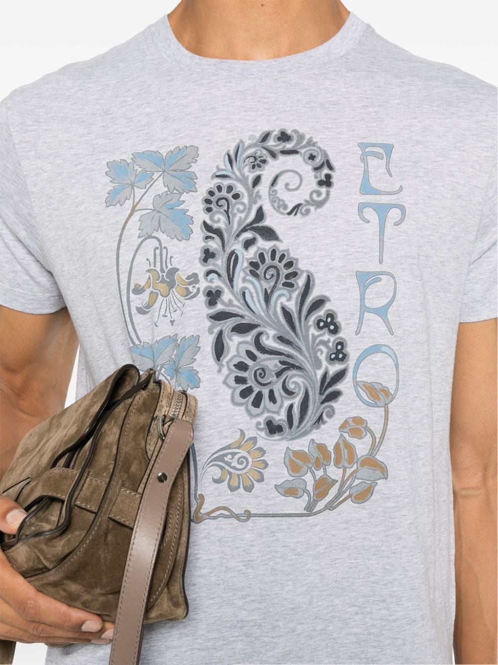 foliage-print T-shirt - 5