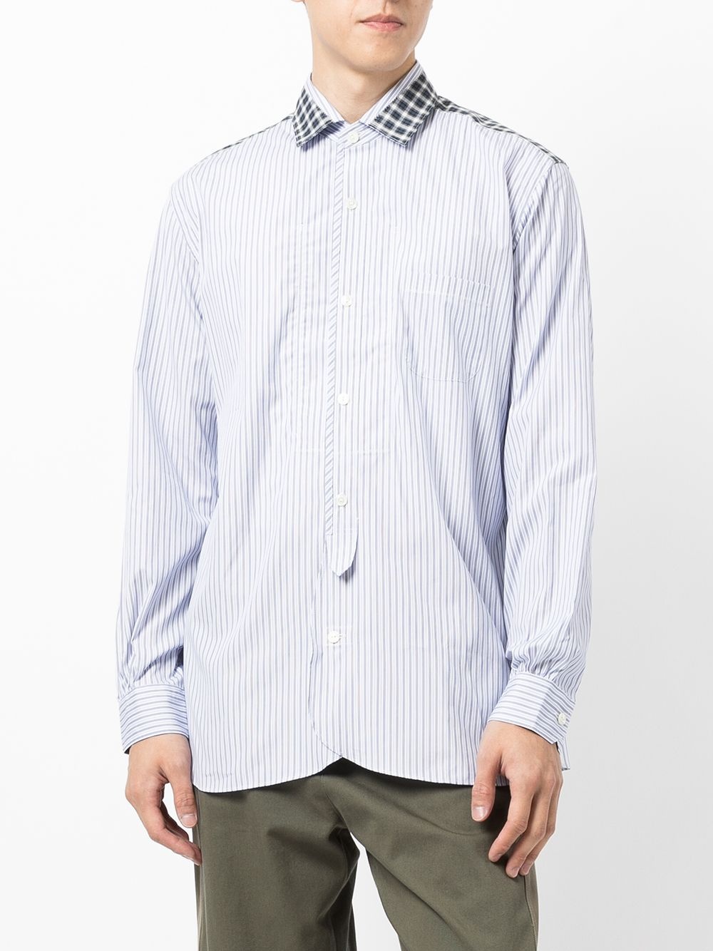 checked-collar shirt - 4