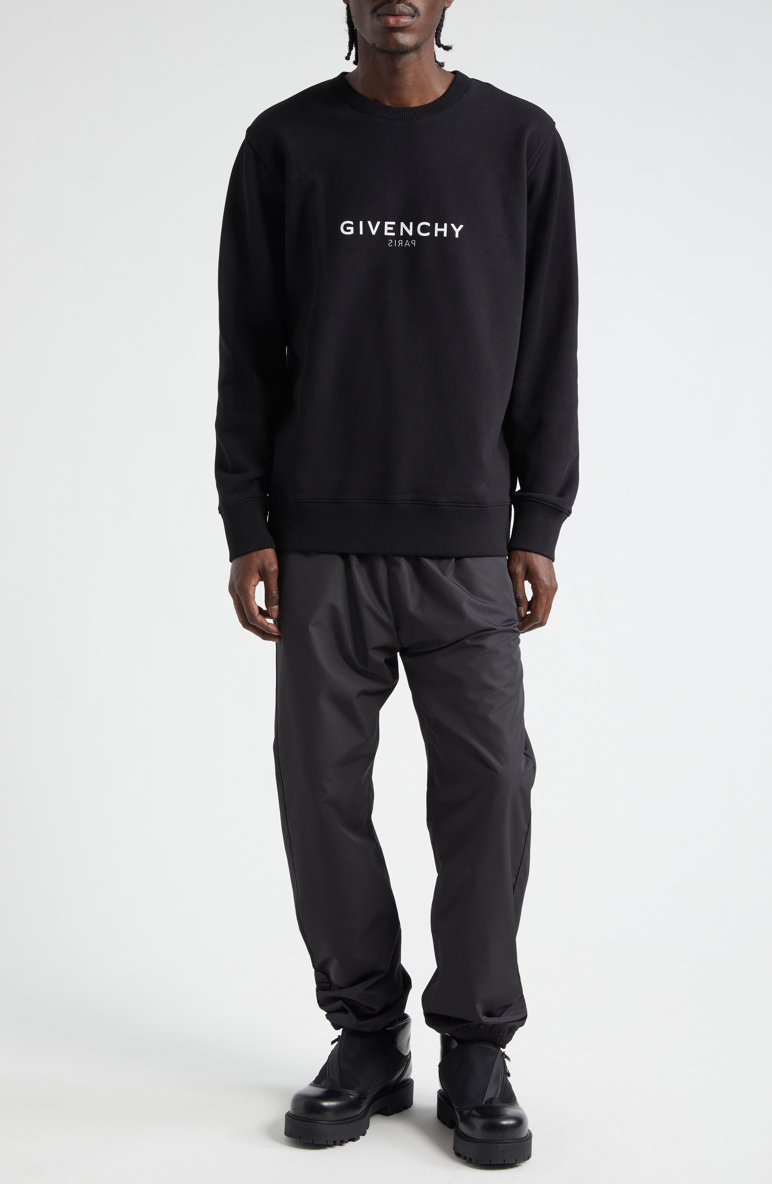 Reverse Logo Cotton Crewneck Sweatshirt - 2