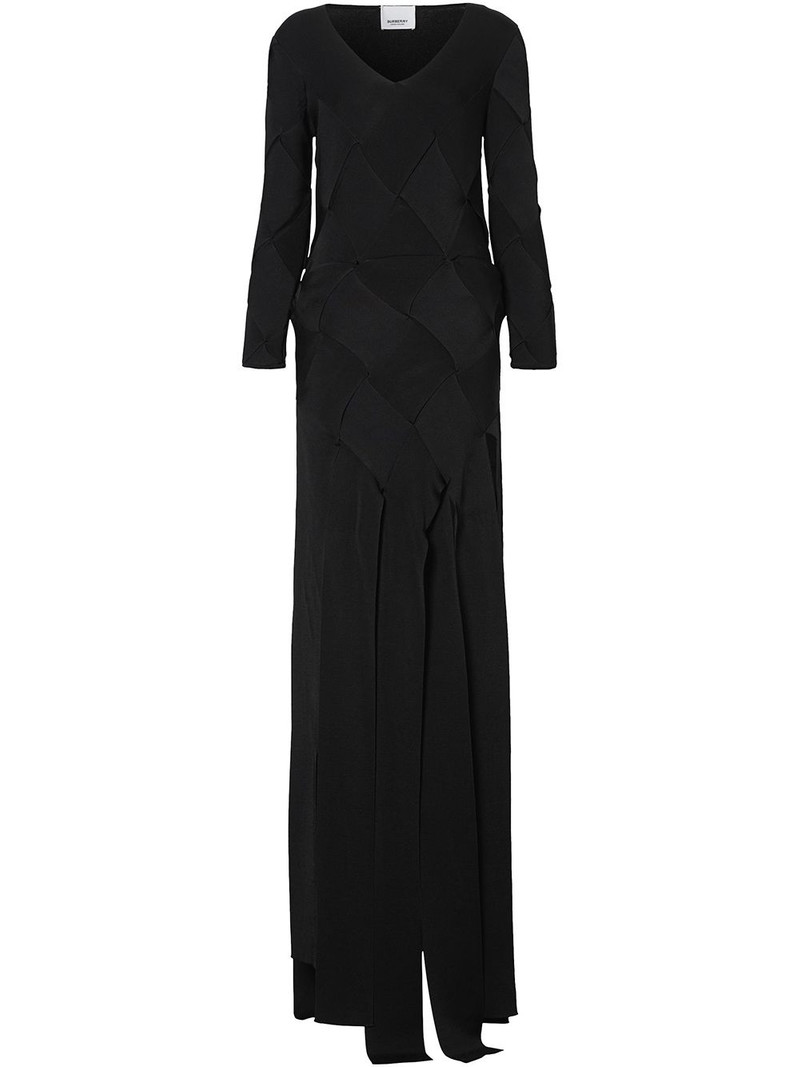 woven panel evening dress 1