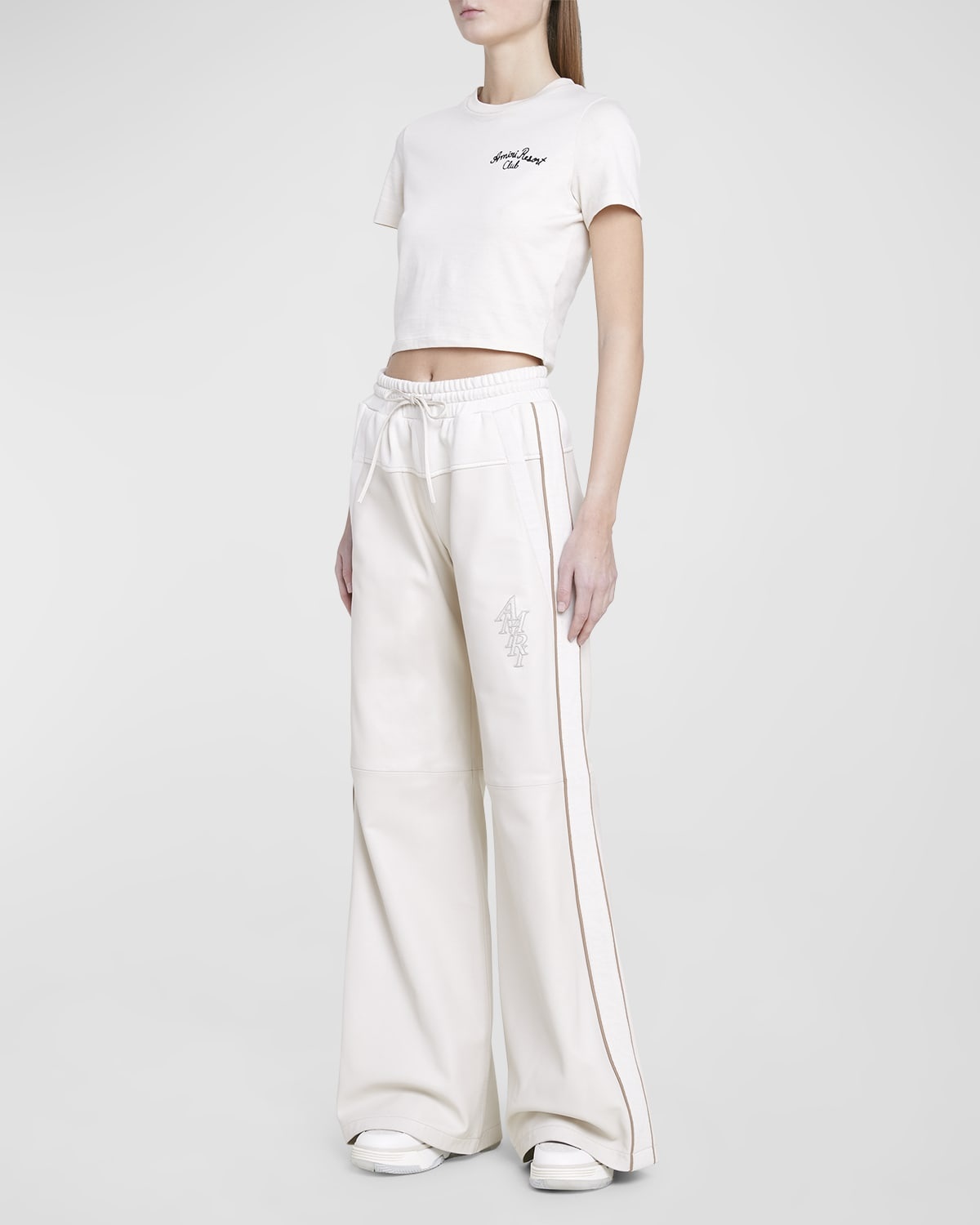 Amiri Stack Wide-Leg Hybrid Track Pants - 2