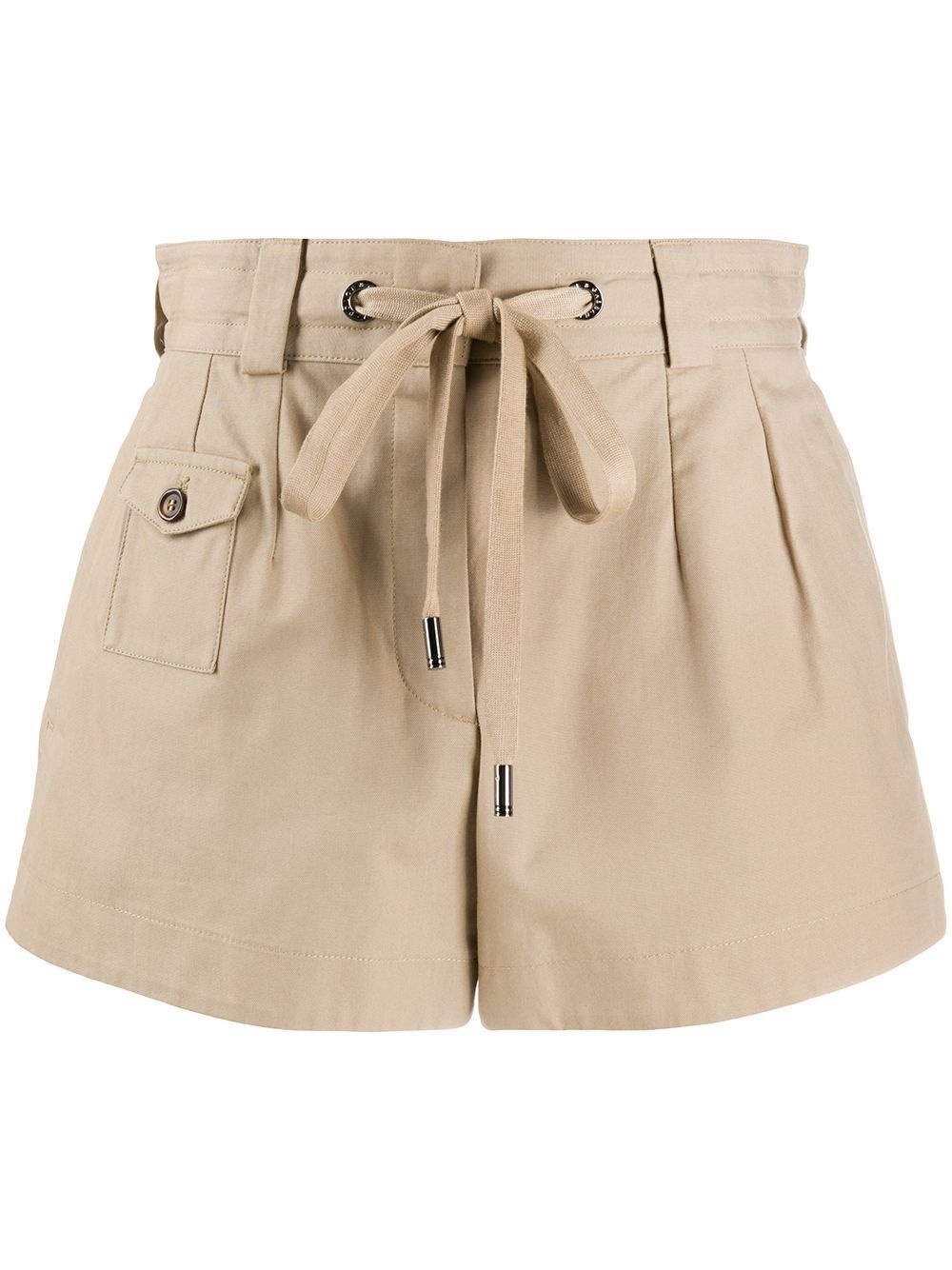 high-rise tie-waist shorts - 1