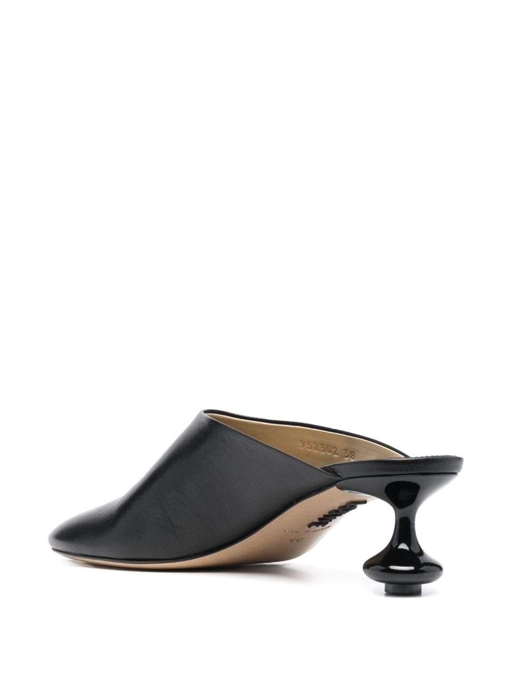 45mm toy-heel leather mules - 3