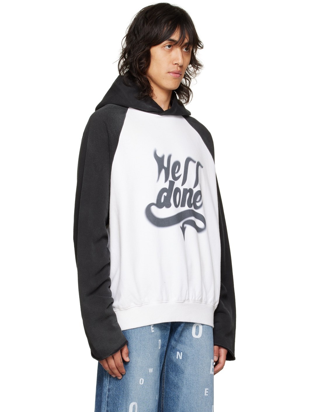 Black & Off-White Devil Hoodie - 2