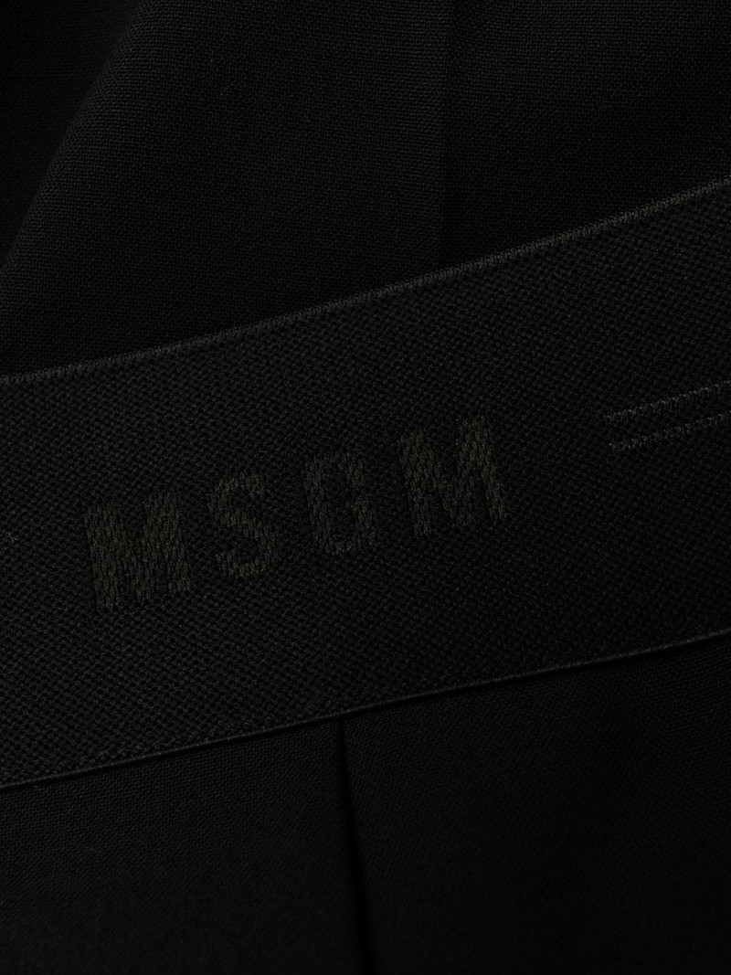 logo-waistband cropped trousers 6