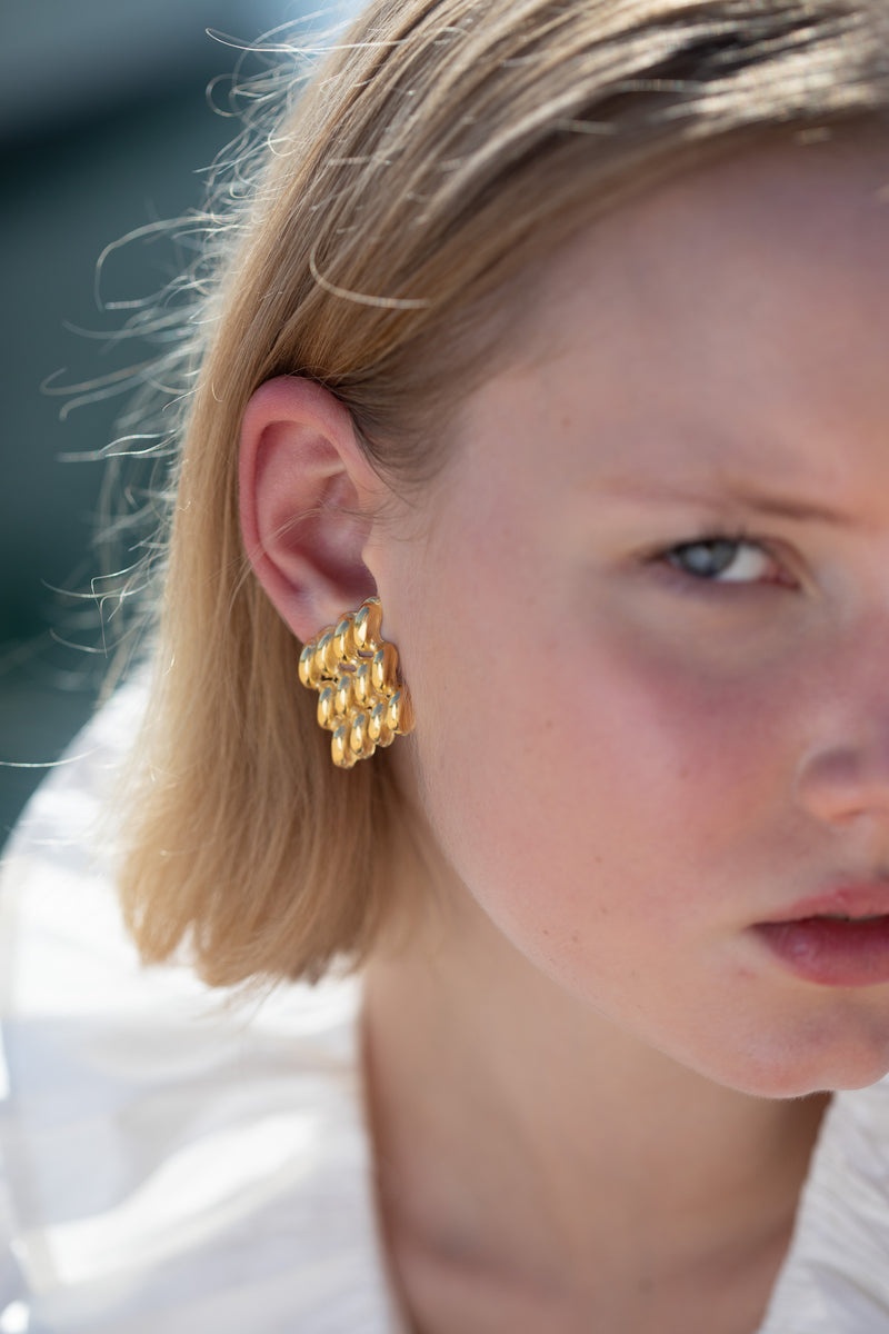 Chain Link Earrings Clip - 5