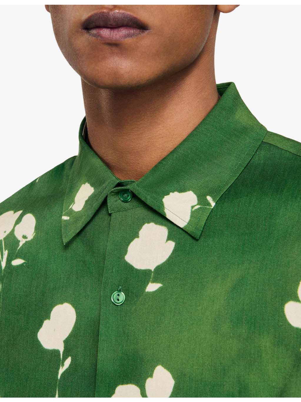Floral-Print Regular-Fit Stretch Linen-Blend Shirt - 5