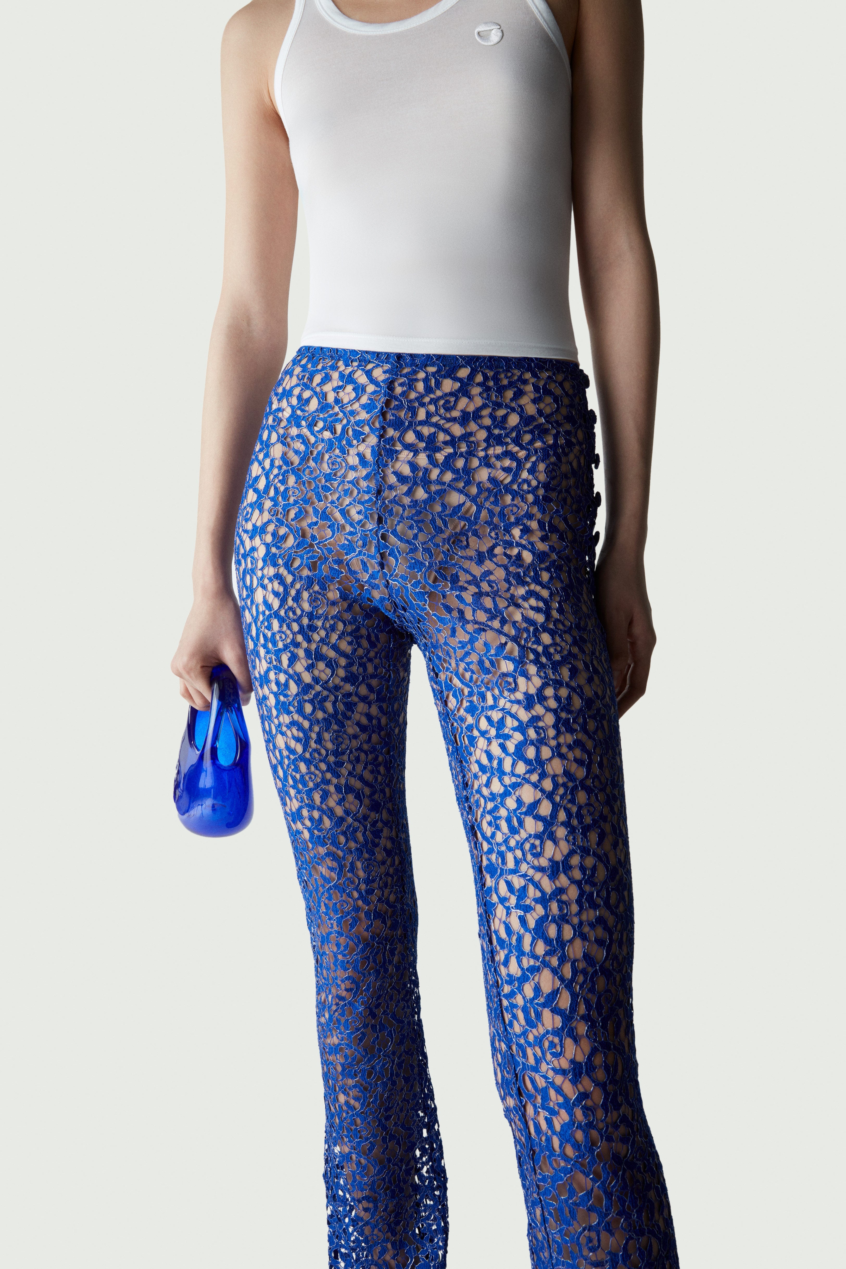 Lace Flared Trousers - 1