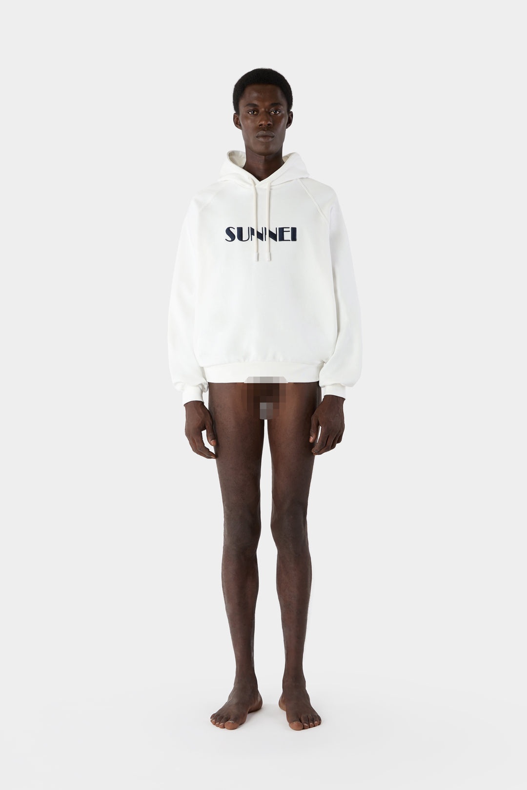EMBROIDERED HOODIE / white - 5