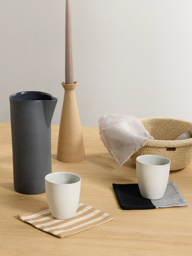 HUNTING SEASON Set Of Four Striped Cotton Cocktail Napkins outlook