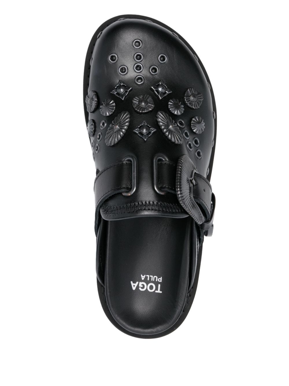 eyelet-metal mules - 4