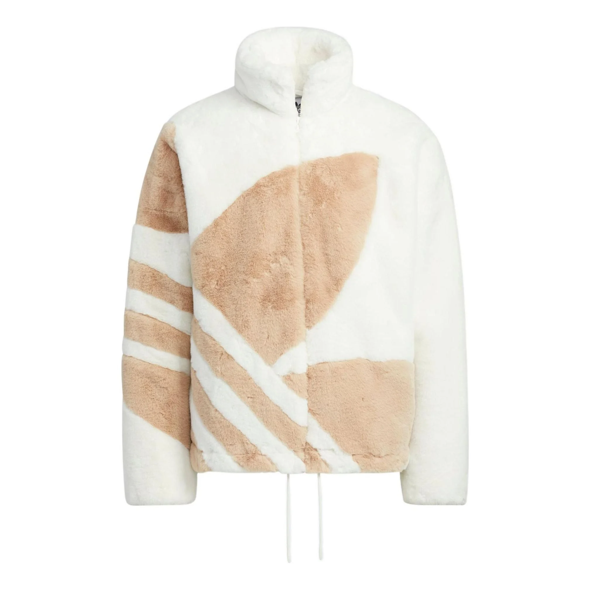 (WMNS) adidas Fur Track Jacket 'White Tan' HR3485 - 1