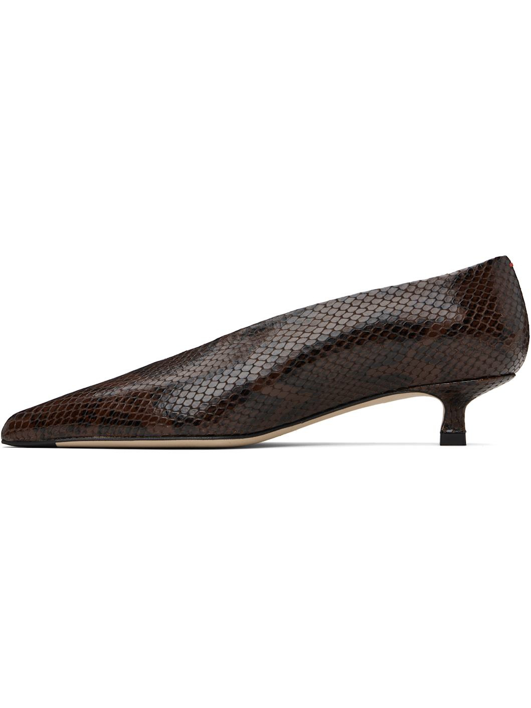 Brown Clara Pointed-Toe Heels - 3