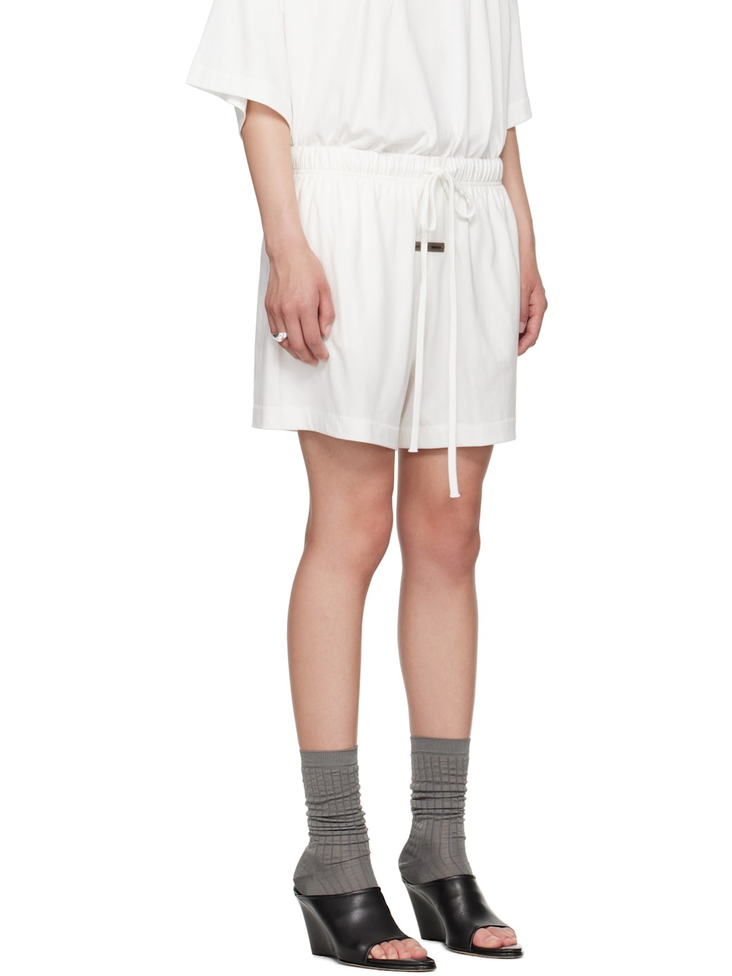 White Soccer Shorts - 2